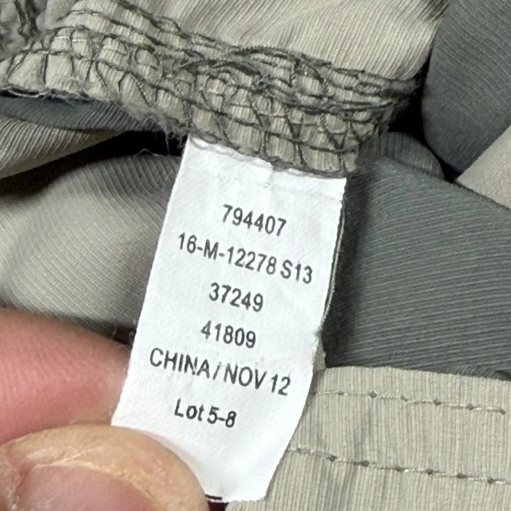 REI Cargo Shorts Gray Nylon Men's Regular Fit Flat Front 9